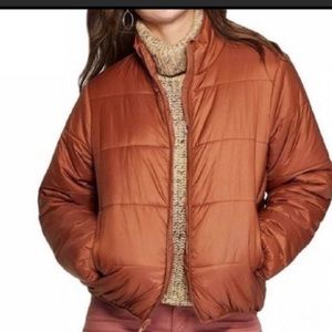 Orange Puffer Coat